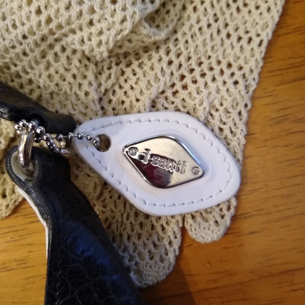 Black and white i santi leather purse - Picture 2 of 4